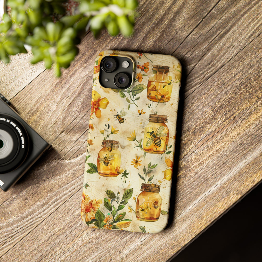 Slim Cute Phone Cases for Iphone | iPhone 15 Case | iPhone 15 Pro Max Case, Iphone 14, Iphone 14 Pro Max, Iphone 13, Honey Bees Yellow - Studio40ParkLane
