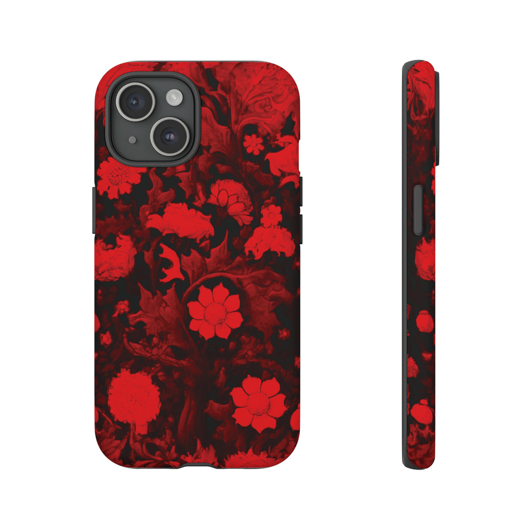 Cool Phone Case | Red Flowers, For iPhone 15 Case | iPhone 15 Pro Case, Iphone 14 Case, Iphone 14 Pro Max Case, Protective Iphone Case - Studio40ParkLane