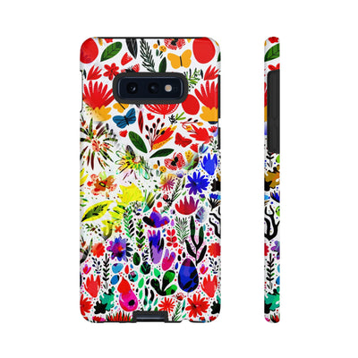 Impact Resistant, Colored Flowers, Cute Phone Cases for Samsung S24, S23, S22, S21, IPhone 15 pro Iphone 14 pro Iphone 13 IPhone 12 Iphone 11