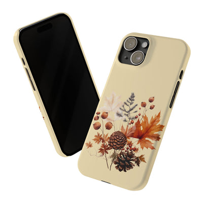 Slim Fall Leaves Foliage Cute Phone Cases for Iphone 16 | iPhone 15 Case | iPhone 15 Pro Max Case, Iphone 14, Iphone 14 Pro Max, Iphone 13, Slim Mom Dad Gift