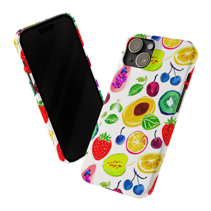 Slim Cute Phone Cases for Iphone | iPhone 15 Case | iPhone 15 Pro Max Case, Iphone 14, Iphone 14 Pro Max, Iphone 13, Summer Fruit Mix - Studio40ParkLane