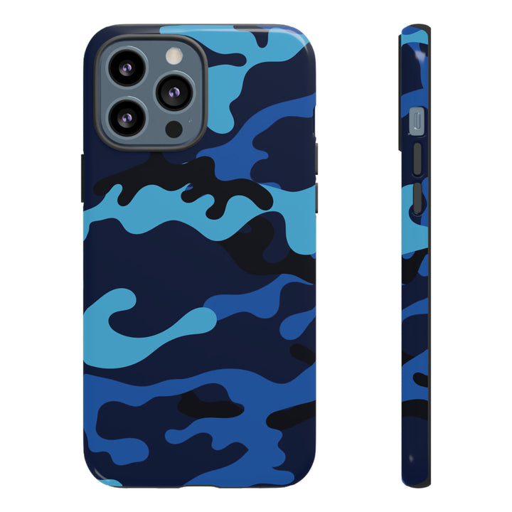 Cool Phone Case | Blue Camouflage, For iPhone 15 Case | iPhone 15 Pro Case, Iphone 14 Case, Iphone 14 Pro Max Case, Protective Iphone Case - Studio40ParkLane