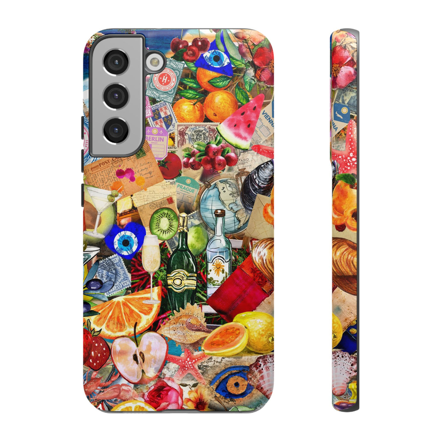 Fruity European Summer Impact Resistant Cute Phone Cases for Samsung S24, S23, S22, S21, IPhone 15 pro Iphone 14 pro Iphone 13 IPhone 12 Iphone 11