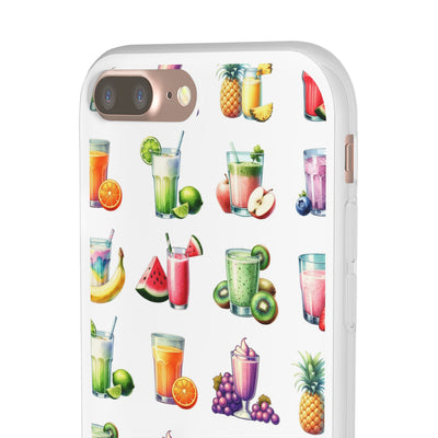 Cute Flexi Phone Cases, For Iphones and Samsung Galaxy Phones, Tropical Summer Fruit Cocktails, Galaxy S23 Phone Case, Samsung S22 Case, Samsung S21, Iphone 15, Iphone 14, Iphone 13