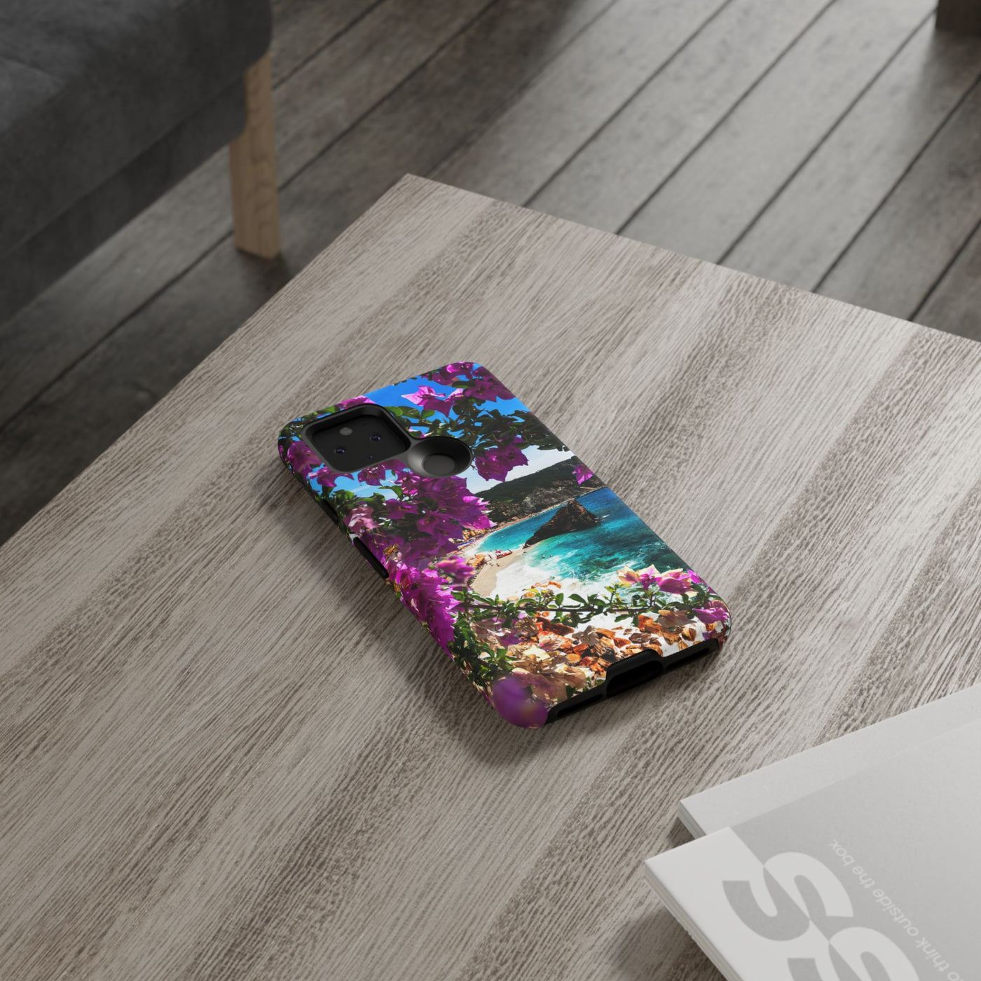 Impact Resistant, Bougainvillea Seaview, Cute Phone Cases for Samsung S24, S23, S22, S21, IPhone 15 pro Iphone 14 pro Iphone 13 IPhone 12 Iphone 11