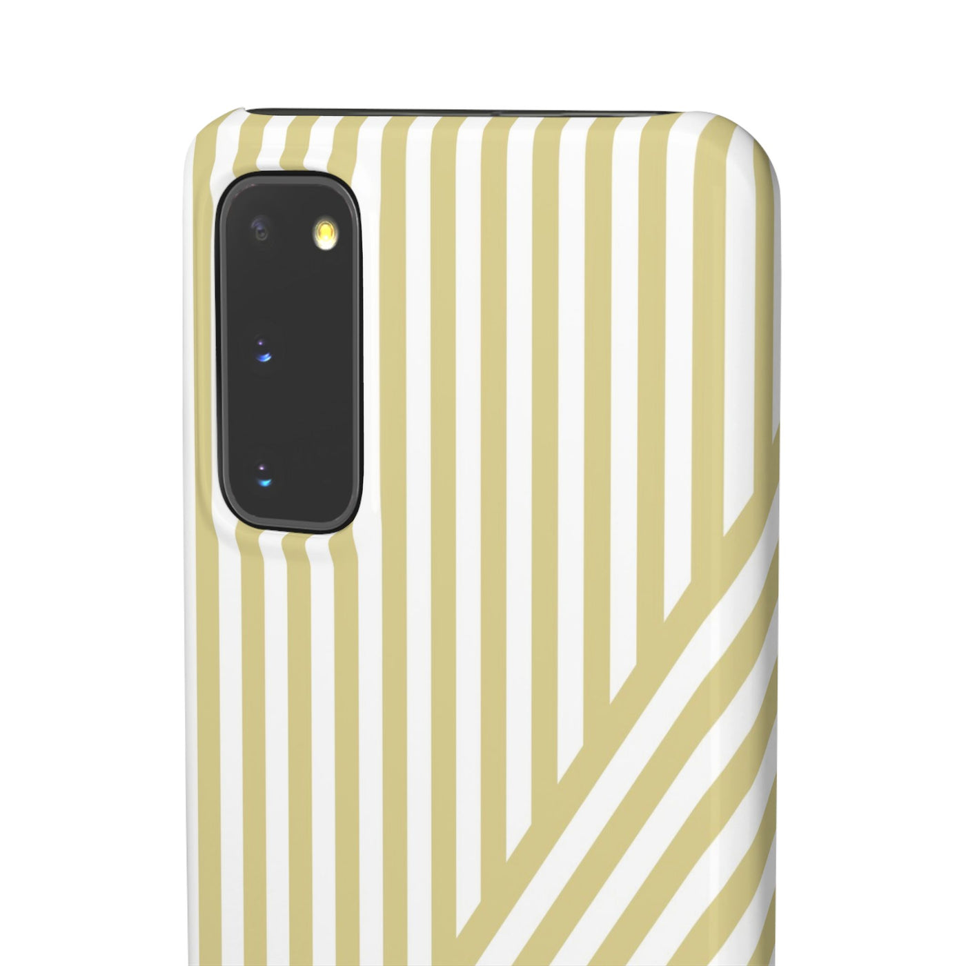 Aesthetic Yellow Beige Stripes Cute Phone Case Sleek Snap - For iPhone 17 Pro Max iPhone 16 Pro iPhone 15 Iphone 14 Plus 13 Pro 12 11 10 Gift