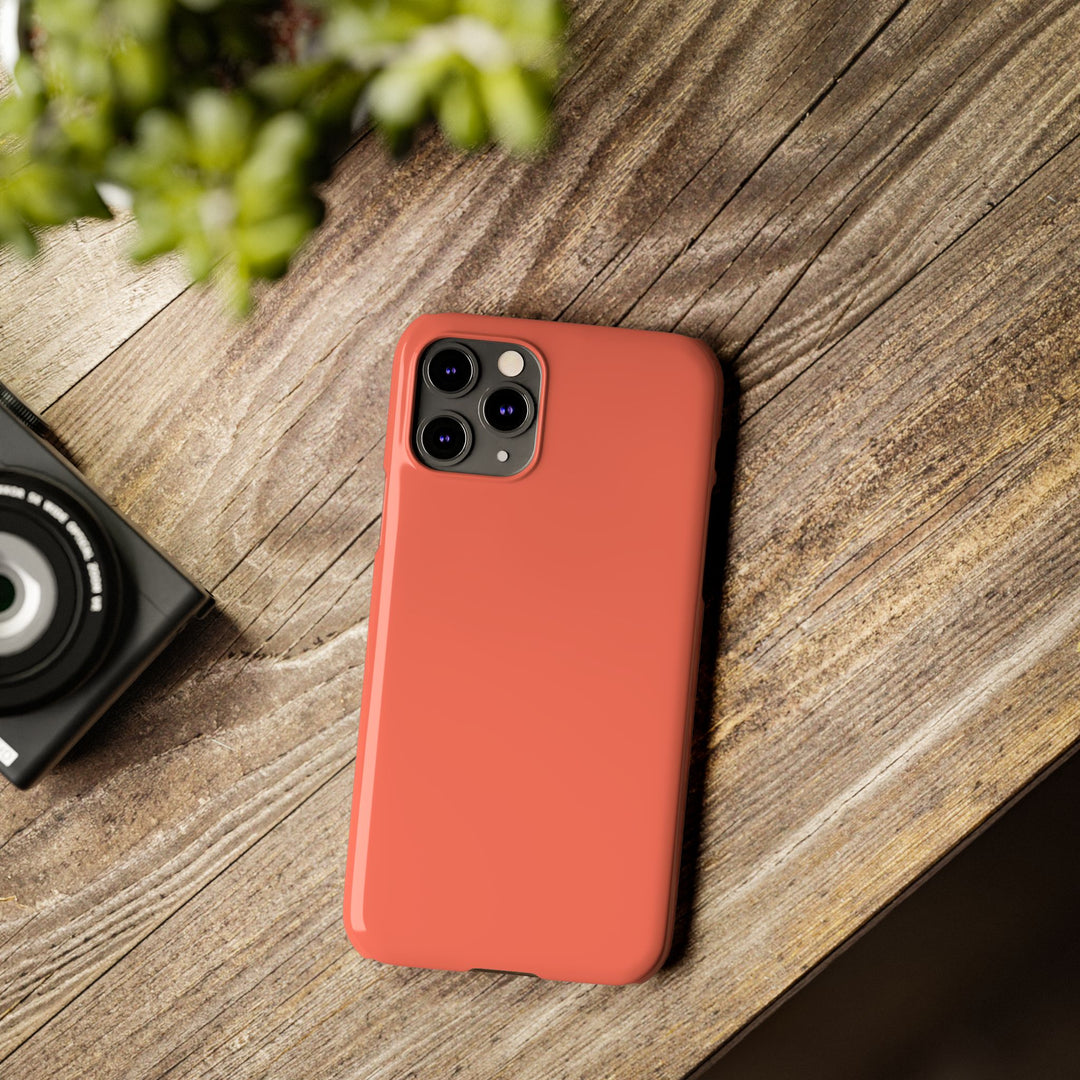 Slim Coral pink Gift for Her Aesthetic Cute Phone Case for Iphone 16 - | iPhone 15 Pro Max Case | iPhone 14 Case 13 12 11 10 9 8 7 - Studio40ParkLane