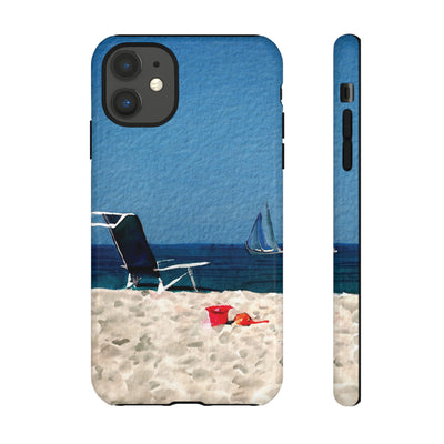 Cute Samsung Case | Cool Iphone Case | Summer Blue Beach Chair, Samsung S24, S23, S22, S21, IPhone 15 Case | Iphone 14 Case, Iphone 13 Case