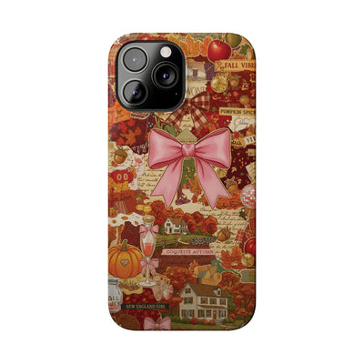 New England fall Coquette Collage Cute Phone Case for Iphone 16 - | iPhone 15 Pro Max Case | iPhone 14 Case Iphone 13 12 11 10 9 8 7 X XS - Studio40ParkLane
