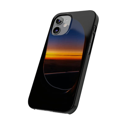 Slim Cute iPhone Cases - | iPhone 15 Case | iPhone 15 Pro Max Case, Iphone 14 Case, Iphone 14 Pro Max, Iphone 13, Airplane Window Sunset