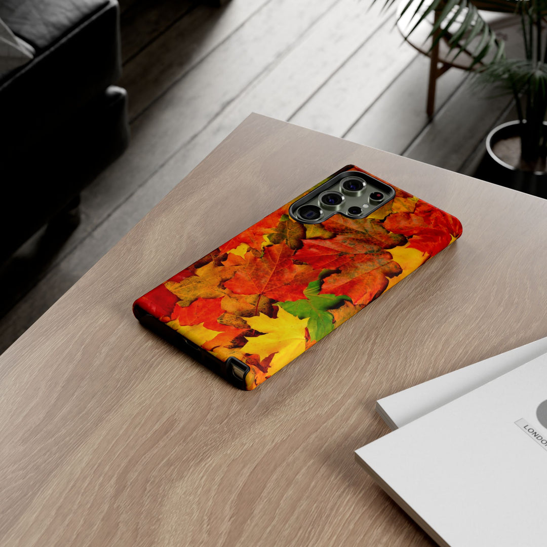Fall Leaves Impact Resistant, Cute Phone Cases for Samsung S24, S23, S22, S21, IPhone 15 pro Iphone 14 pro Iphone 13 IPhone 12 Iphone 11 - Studio40ParkLane