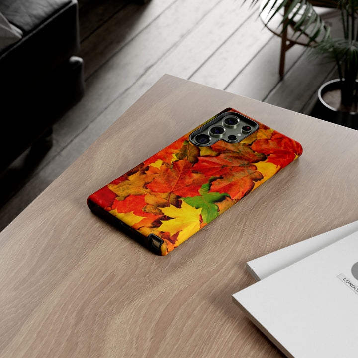 Fall Leaves Impact Resistant, Cute Phone Cases for Samsung S24, S23, S22, S21, IPhone 15 pro Iphone 14 pro Iphone 13 IPhone 12 Iphone 11 - Studio40ParkLane