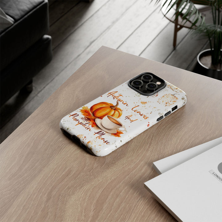 Impact Resistant, Fall Leaves Pumpkin Pie, Cute Phone Cases for Samsung S24, S23, S22, S21, IPhone 15 pro Iphone 14 pro Iphone 13 IPhone 12 Iphone 11 - Studio40ParkLane
