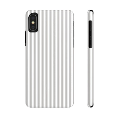 Slim Light Grey Striped Cute Phone Case for Iphone 16 - | iPhone 15 Pro Max Case | iPhone 14 Case Iphone 13 12 11 10 9 8 7 Gift for Her - Studio40ParkLane
