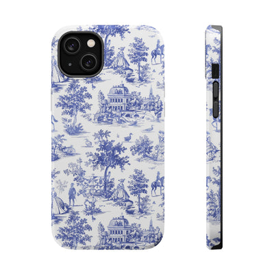 French Blue Toile Magsafe Cute Phone Case for Iphone Gift for Her,  | iPhone 15 Case | iPhone 15 Pro Max Case, Iphone 14, Iphone 14 Pro Max, Iphone 13, Iphone 16