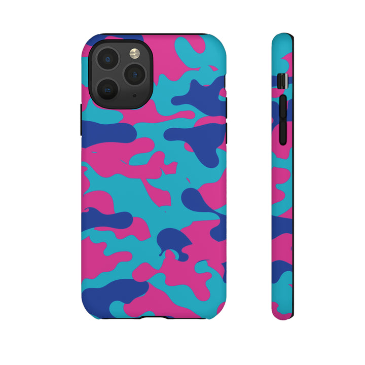 Cute IPhone Case | Blue Pink Camouflage, iPhone 15 Case | iPhone 15 Pro Case, Iphone 14 Case, Iphone 14 Pro Max Case, Protective Iphone Case - Studio40ParkLane