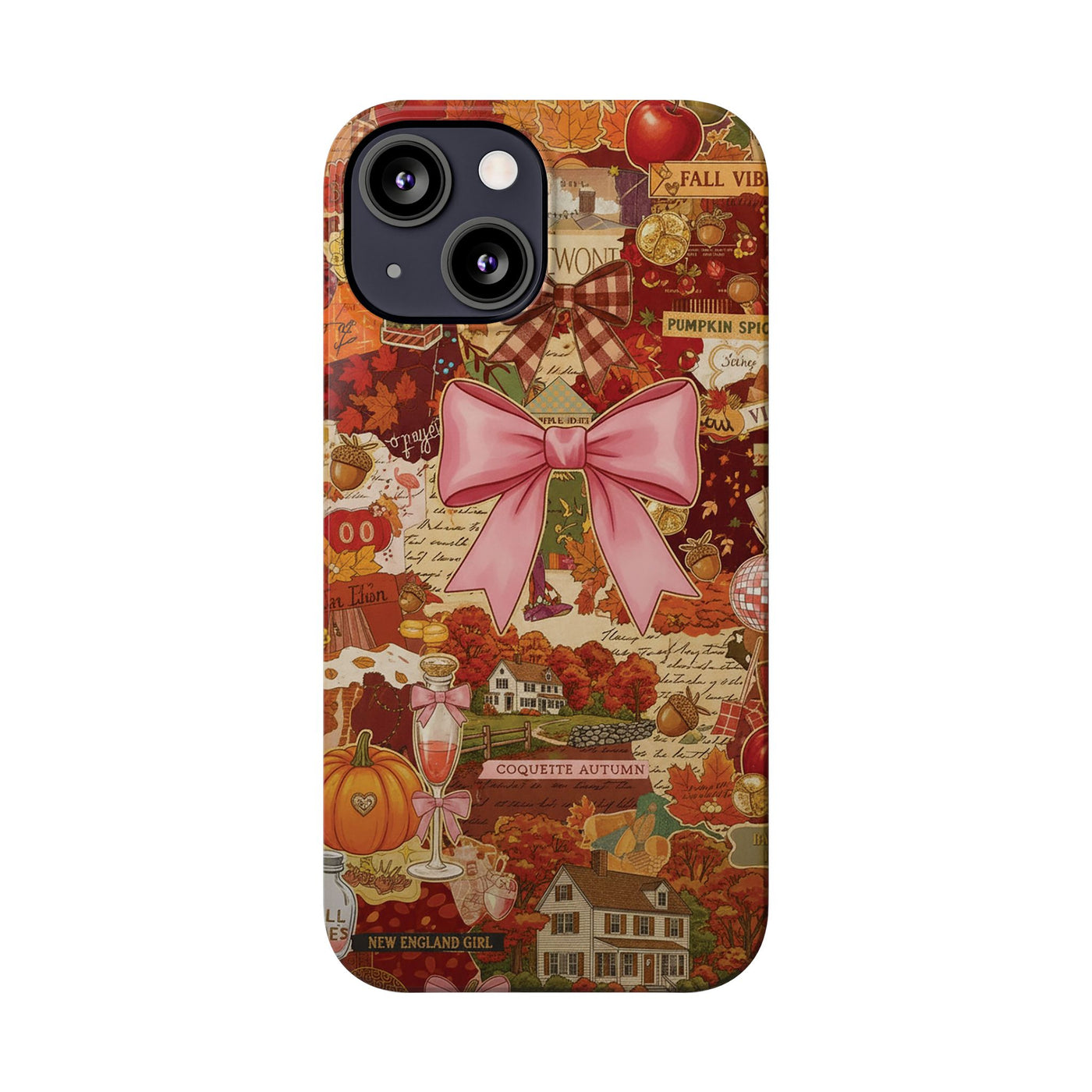 New England fall Coquette Collage Cute Phone Case for Iphone 16 - | iPhone 15 Pro Max Case | iPhone 14 Case Iphone 13 12 11 10 9 8 7 X XS - Studio40ParkLane