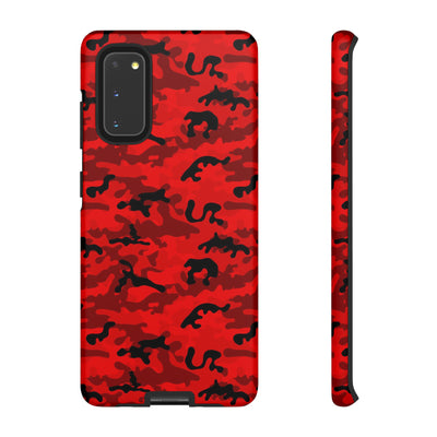 Impact Resistant, Red Camo Camouflage, Cute Phone Cases for Samsung S24, S23, S22, S21, IPhone 15 pro Iphone 14 pro Iphone 13 IPhone 12 Iphone 11