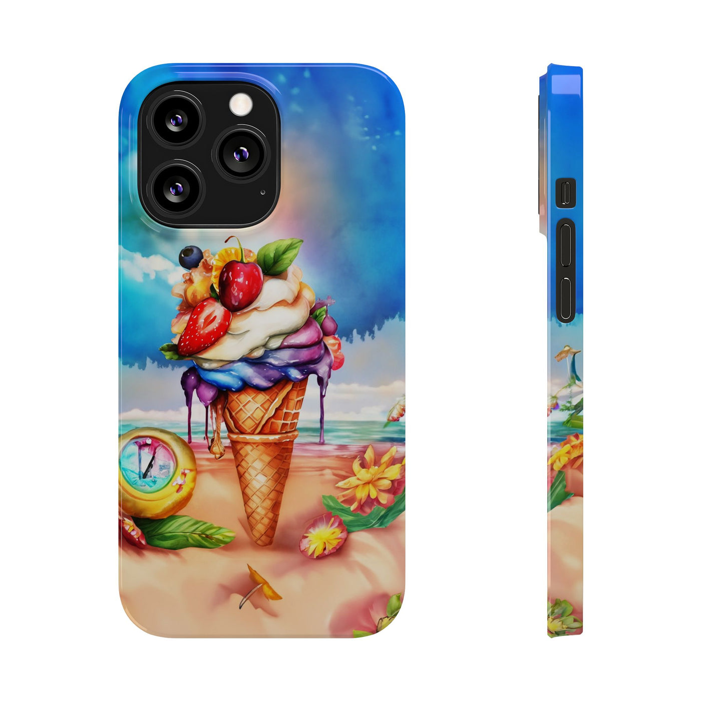 Summer Ice Cream Cone Slim Cute Phone Cases for Iphone  | iPhone 15 Case | iPhone 15 Pro Max Case, Iphone 14, Iphone 14 Pro Max, Iphone 13