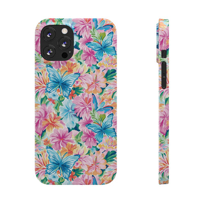 Slim Butterflies Flowers Gift for Her Cute Phone Cases for Iphone 16 Pro Max | iPhone 15 Case | iPhone 15 Pro Max Case, Iphone 14, 13, 12, 11, 10, 8, 7