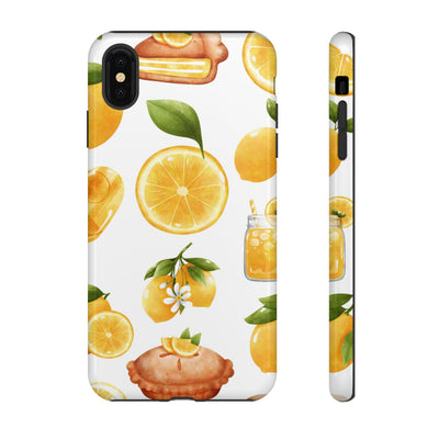 Impact Resistant, Lemon Fruit Pie, Cute Phone Cases for Samsung S24, S23, S22, S21, IPhone 15 pro Iphone 14 pro Iphone 13 IPhone 12 Iphone 11