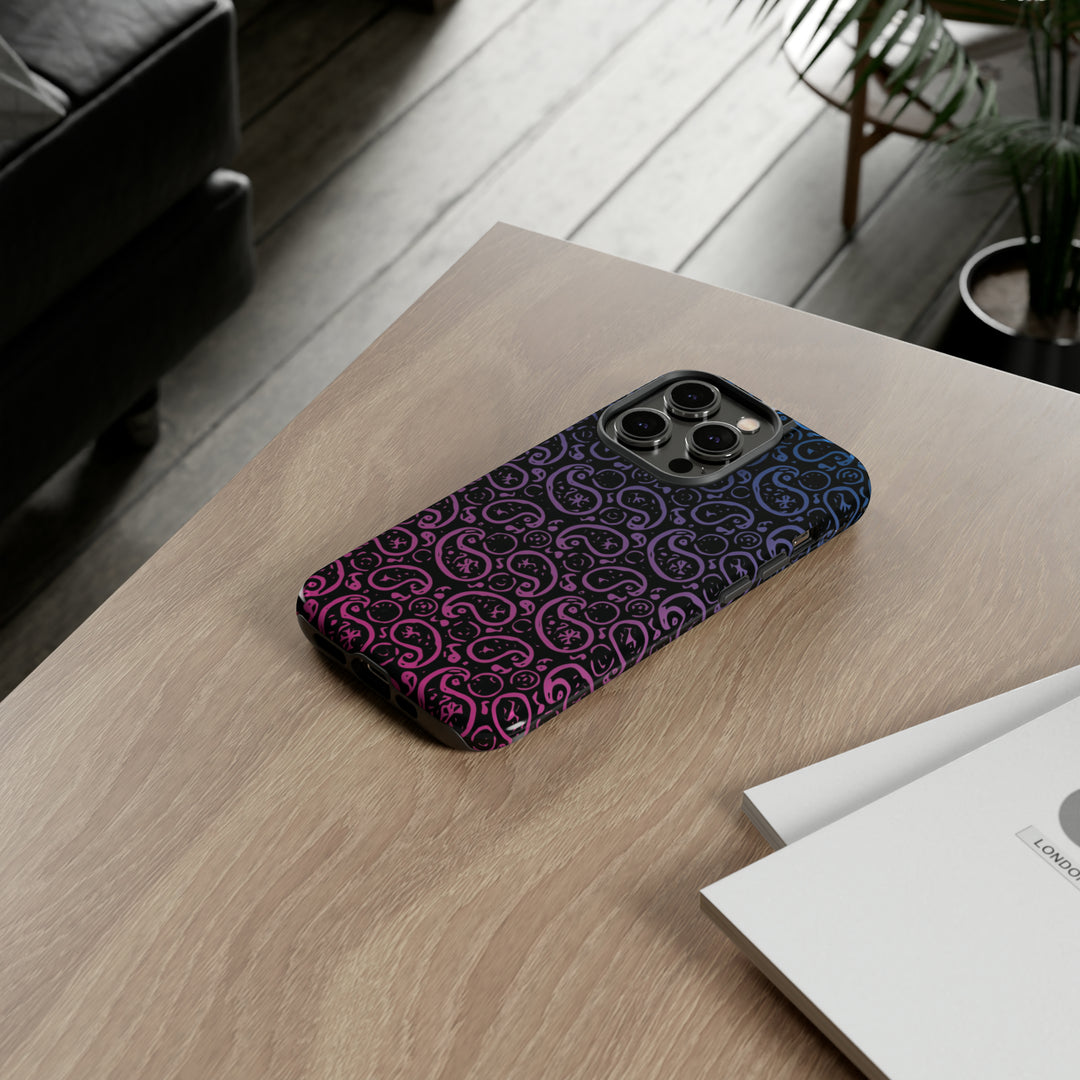 Cute IPhone Case | iPhone 15 Case | iPhone 15 Pro Max Case, Iphone 14 Case, Iphone 14 Pro Max Case IPhone Case for Art Lovers, Paisley Blue Pink - Studio40ParkLane