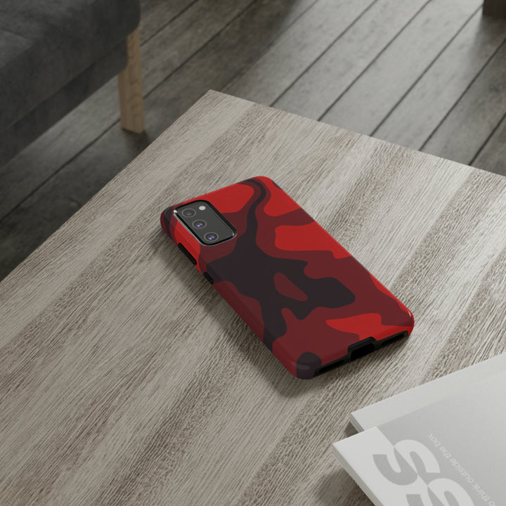 Cute Phone Case | Cool Camouflage Red Black Samsung Phone Case | Galaxy S23 Case, S22 Case, S21, S20 | 2 Layered Case - Studio40ParkLane