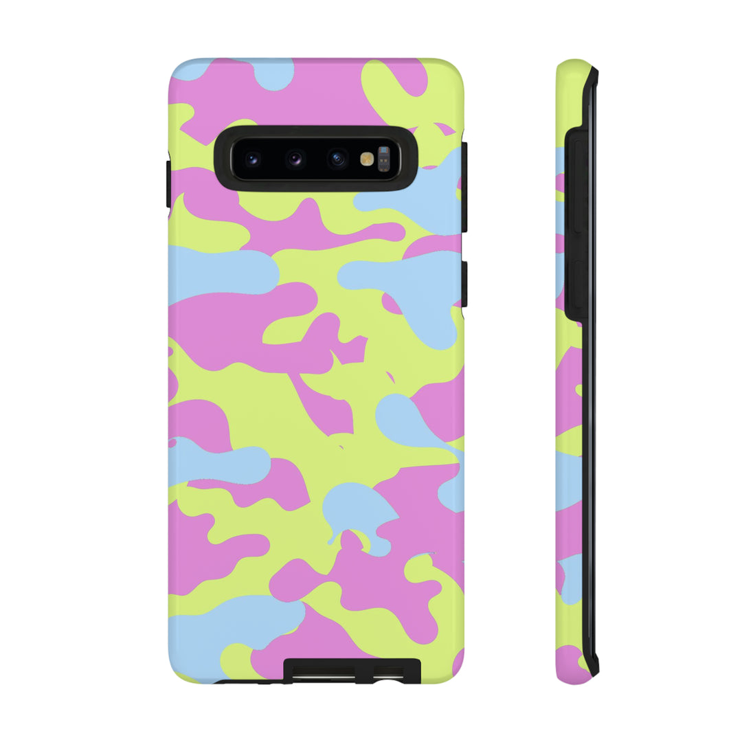Cute Phone Case | Aesthetic Phone Cases| for Galaxy S23, S22, S21, S20 | Blue Pink Camouflage, Protective Phone Case - Studio40ParkLane
