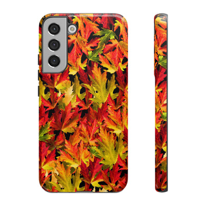 Fall Leaves Impact Resistant, Cute Phone Cases for Samsung S24, S23, S22, S21, IPhone 15 pro Iphone 14 pro Iphone 13 IPhone 12 Iphone 11