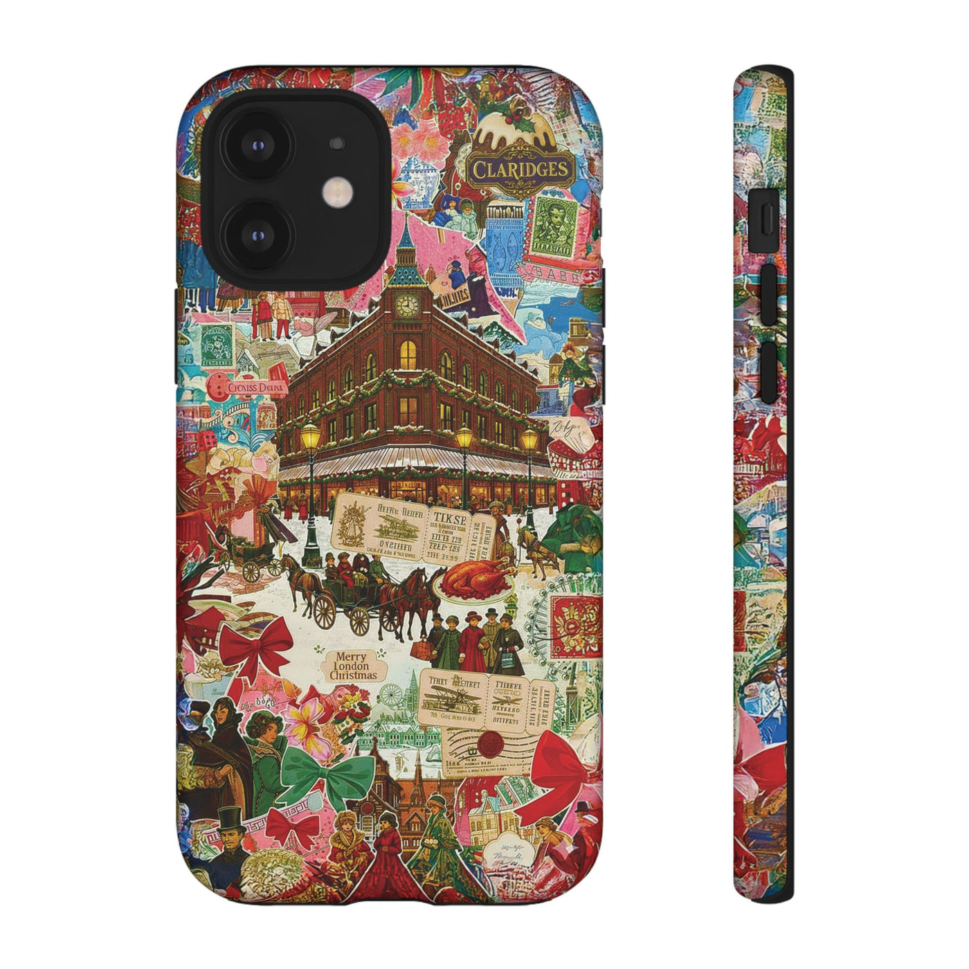 Aesthetic Tough London Coquette Collage Premium Phone Case - For iPhone 17 Pro Max iPhone 16 Pro iPhone 15 Iphone 14 Plus 13 Pro 12 11 10 XR - Studio40ParkLane