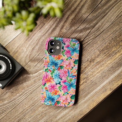 Slim Butterflies Flowers Gift for Her Cute Phone Cases for Iphone 16 Pro Max | iPhone 15 Case | iPhone 15 Pro Max Case, Iphone 14, 13, 12, 11, 10, 8, 7