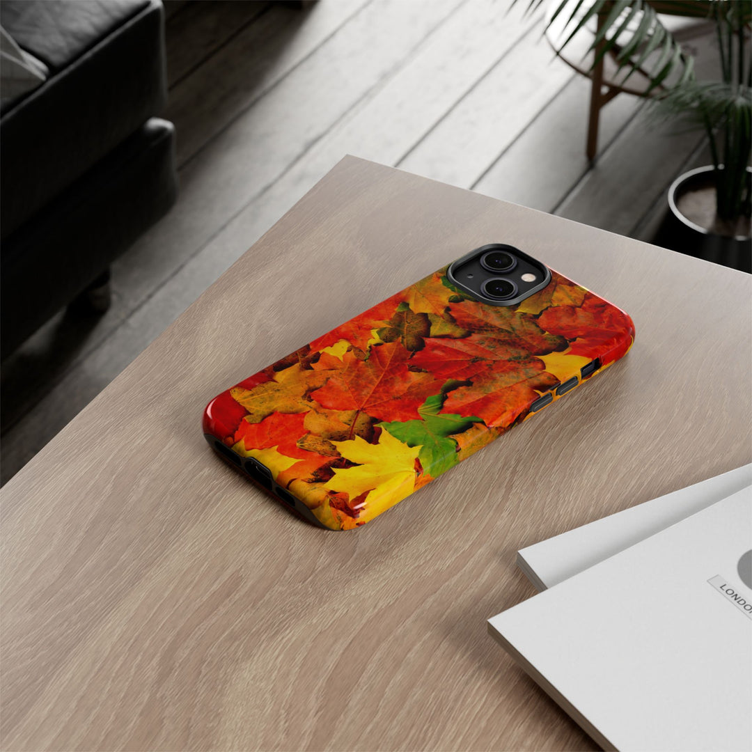 Fall Leaves Impact Resistant, Cute Phone Cases for Samsung S24, S23, S22, S21, IPhone 15 pro Iphone 14 pro Iphone 13 IPhone 12 Iphone 11 - Studio40ParkLane
