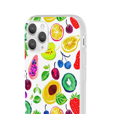 Cute Flexi Phone Cases, Summer Fruit Mix, Compatible with Samsung Galaxy S23, Samsung S22, Samsung S21, Samsung S20, Galaxy S20 Ultra