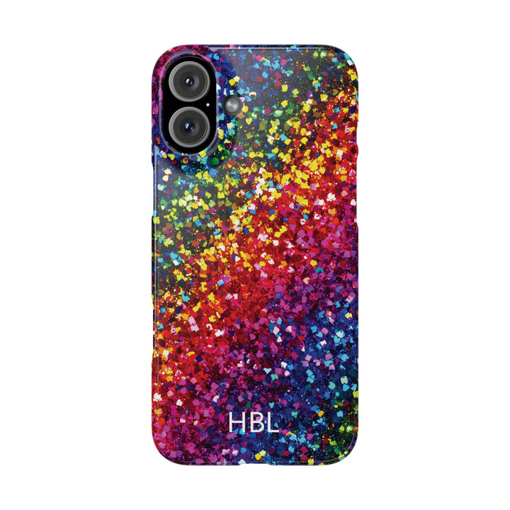Slim Personalized Slim Muted Faux Play on Glitter Effect Cute Phone Cases for Iphone 16 Pro Max | iPhone 15 Case | iPhone 15 Pro Max Case, Iphone 14, Iphone 14 Pro Max, Iphone 13 12 11 8 7 - Studio40ParkLane