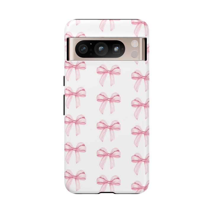 Pink Bows Cute Phone Case, for IPhone 16 Pro Max | Iphone 15, Iphone 14, IPhone 13 Case, 11 8 7, Samsung Galaxy S24, S23, S22, S21, 2 Layer Protection - Studio40ParkLane
