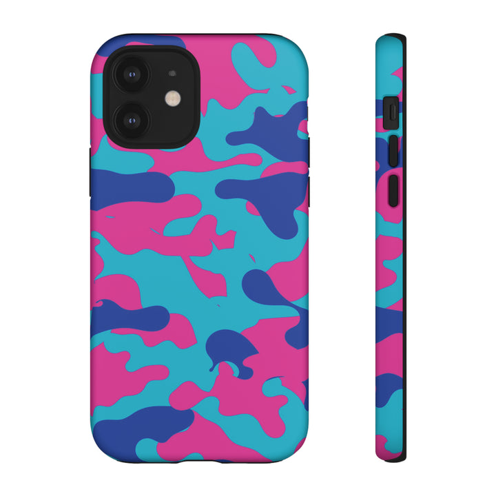 Cute IPhone Case | Blue Pink Camouflage, iPhone 15 Case | iPhone 15 Pro Case, Iphone 14 Case, Iphone 14 Pro Max Case, Protective Iphone Case - Studio40ParkLane