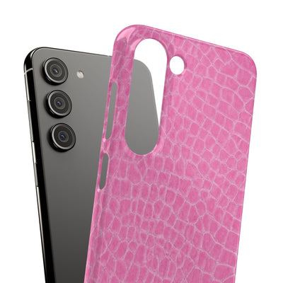 Snap Non Leather Pink Color Pattern Gift for Her Cute Phone Cases for Samsung Galaxy S24, S23, S22, S21, S20, Plus, Ultra, Iphone 16, 15, 14, Pro and Max - Studio40ParkLane