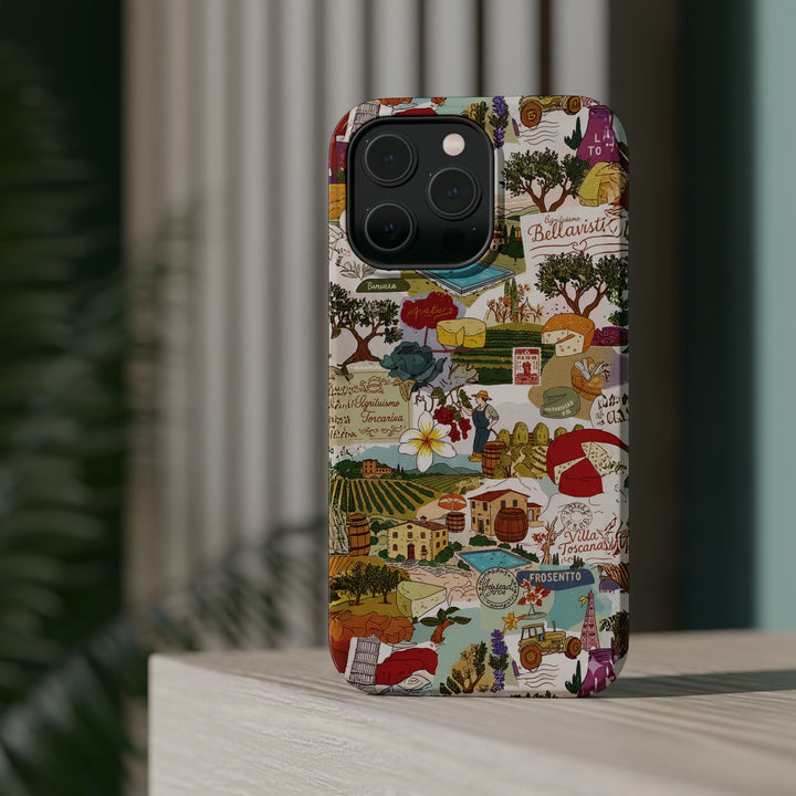 Italy Tuscany Coquette Collage Tough Magsafe Cute Phone Cases for Iphone | iPhone 17 Pro Max Case, Iphone 16, Iphone 15 14 13 12 11 10 9 - Studio40ParkLane