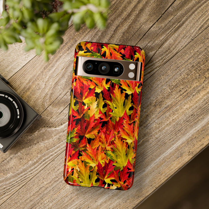 Fall Leaves Impact Resistant, Cute Phone Cases for Samsung S24, S23, S22, S21, IPhone 15 pro Iphone 14 pro Iphone 13 IPhone 12 Iphone 11 - Studio40ParkLane