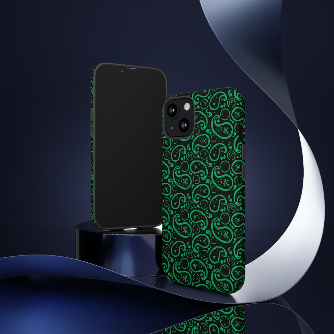 Cute IPhone Case | iPhone 15 Case | iPhone 15 Pro Max Case, Iphone 14 Case, Iphone 14 Pro Max Case IPhone Case for Art Lovers, Paisley Green - Studio40ParkLane
