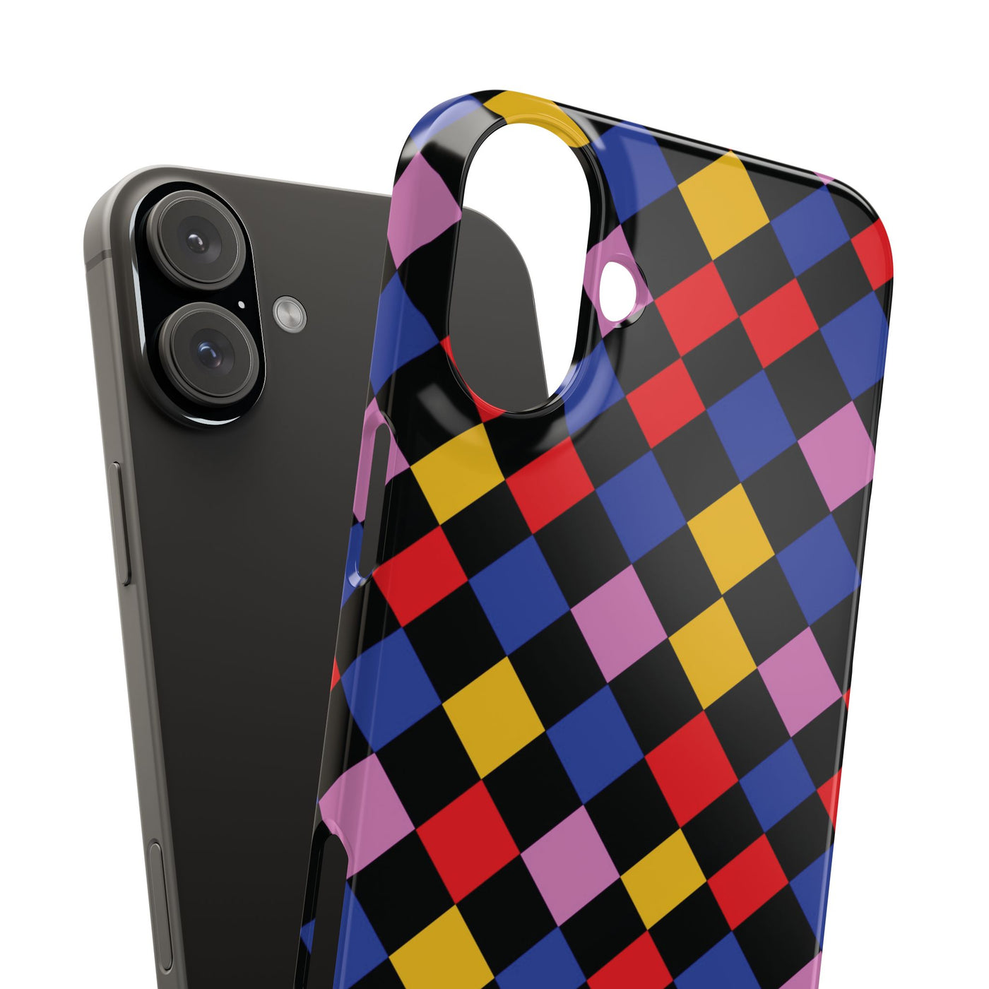 Colorful Checkerboard Cute Phone Case - Sleek Snap - for iPhone 16 15 14 13 12 11 Max Pro Plus Samsung Galaxy S24 S23 S22 S21 S20 Plus Ultra - Studio40ParkLane