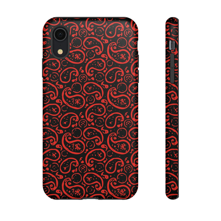 Cute IPhone Case | iPhone 15 Case | iPhone 15 Pro Max Case, Iphone 14 Case, Iphone 14 Pro Max Case IPhone Case for Art Lovers, Paisley Red - Studio40ParkLane