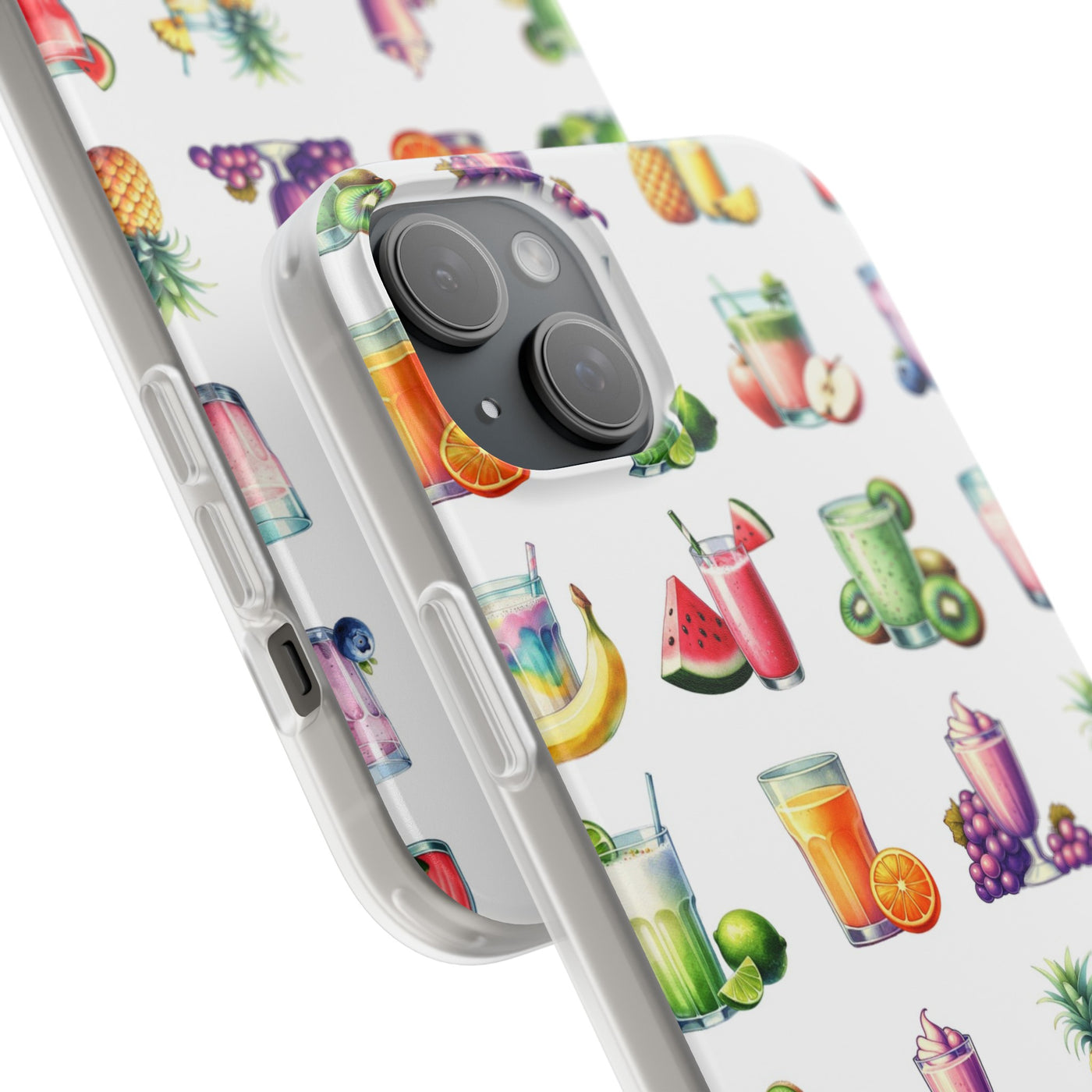 Cute Flexi Phone Cases, For Iphones and Samsung Galaxy Phones, Tropical Summer Fruit Cocktails, Galaxy S23 Phone Case, Samsung S22 Case, Samsung S21, Iphone 15, Iphone 14, Iphone 13