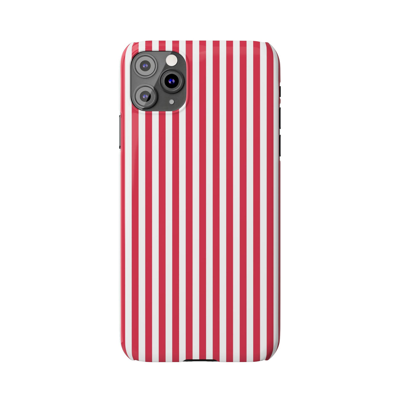 Slim Red Winterberry Striped Cute Phone Case for Iphone 16 - | iPhone 15 Pro Max Case | iPhone 14 Case 13 12 11 10 9 8 7 X XS Gift for Her