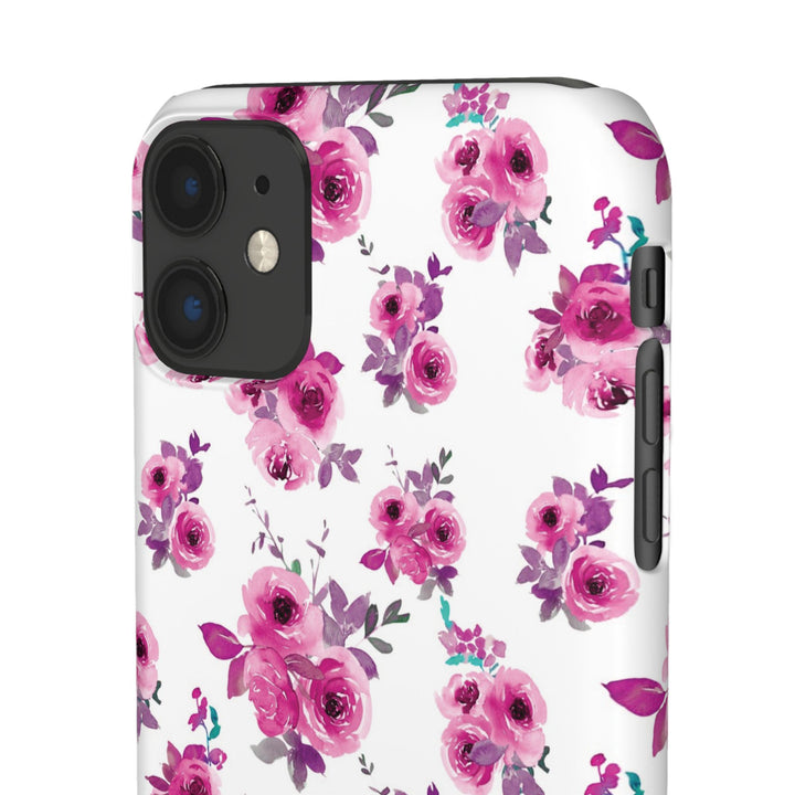 Sleek Snap Flowers Gift for Her Cute Phone Case for iPhone 16 15 14 13 12 11 X Xs Max Xr Pro Plus Samsung Galaxy S24 S23 S22 S21 S20 Ultra