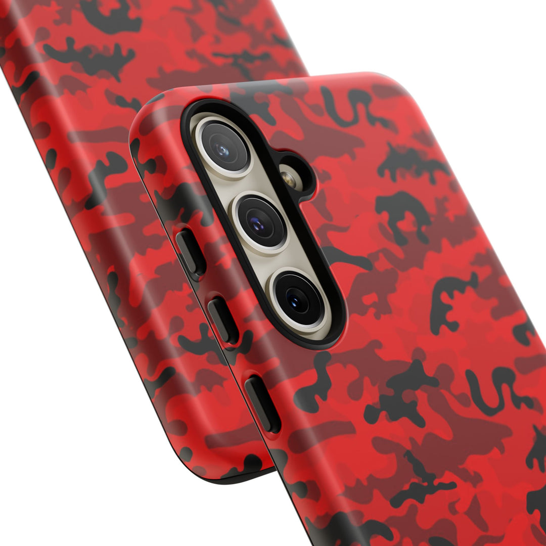 Impact Resistant, Red Camo Camouflage, Cute Phone Cases for Samsung S24, S23, S22, S21, IPhone 15 pro Iphone 14 pro Iphone 13 IPhone 12 Iphone 11 - Studio40ParkLane