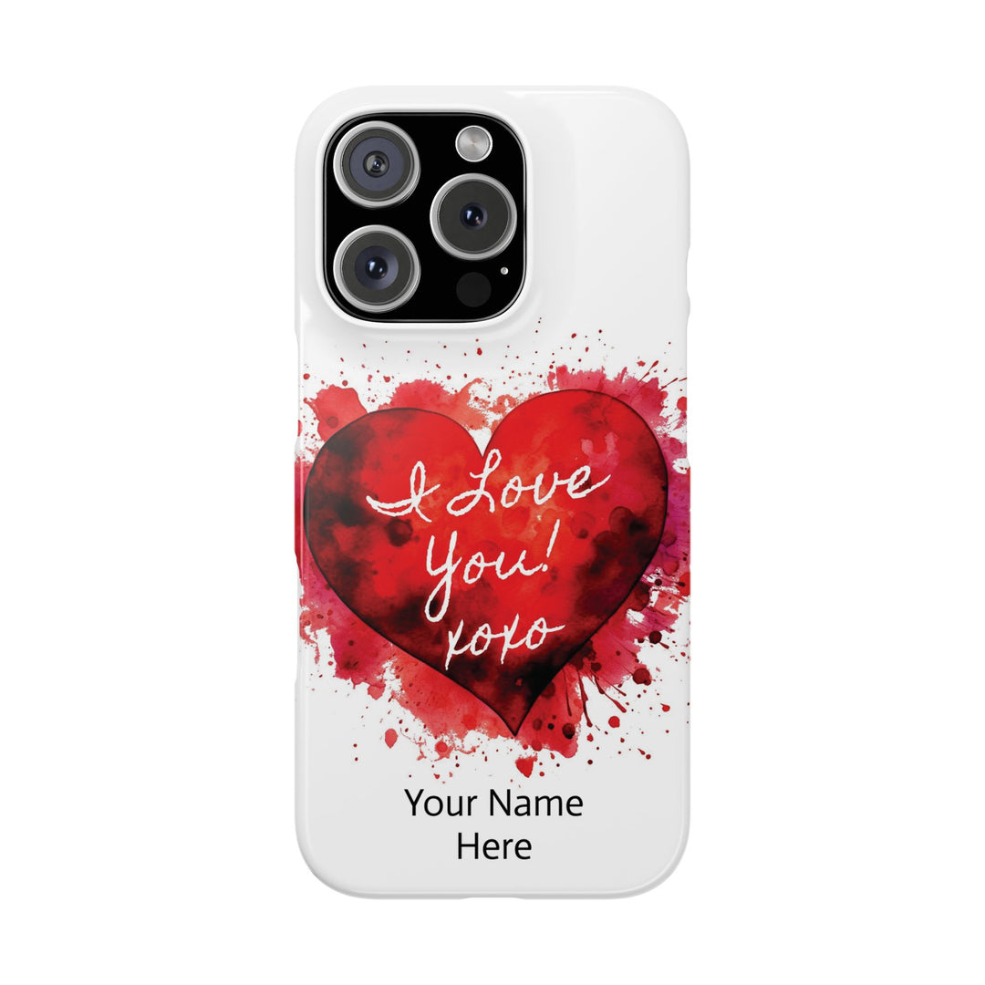 Slim Custom Personalized Valentine Love Gift for Her Cute Phone Cases for Iphone 16 Pro Max | iPhone 15 Case | iPhone 15 Pro Max Case, Iphone 14, 13, 12, 11, 10, 8, 7 - Studio40ParkLane