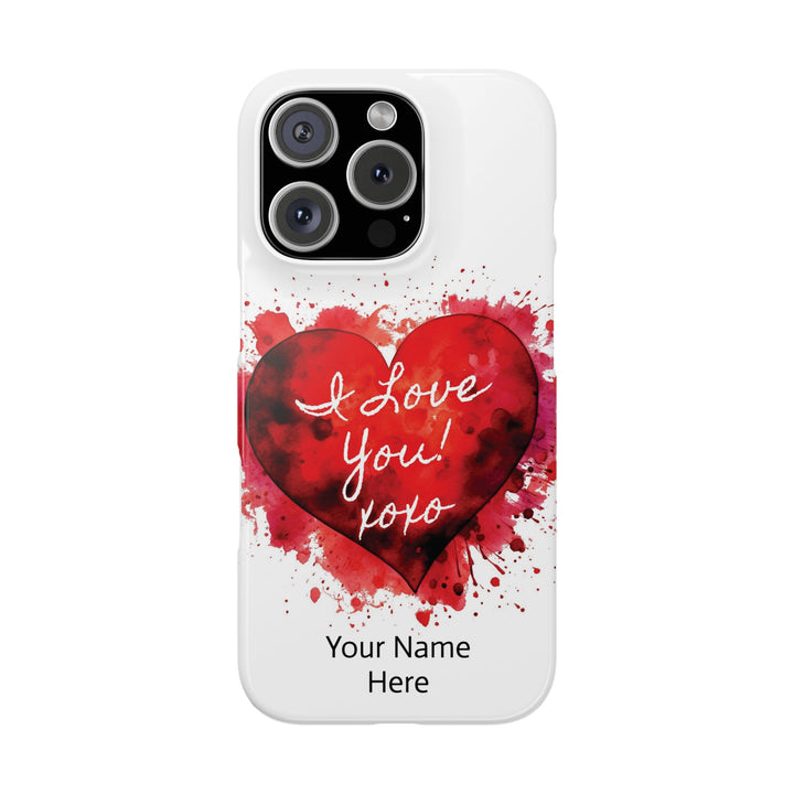 Slim Custom Personalized Valentine Love Gift for Her Cute Phone Cases for Iphone 16 Pro Max | iPhone 15 Case | iPhone 15 Pro Max Case, Iphone 14, 13, 12, 11, 10, 8, 7 - Studio40ParkLane