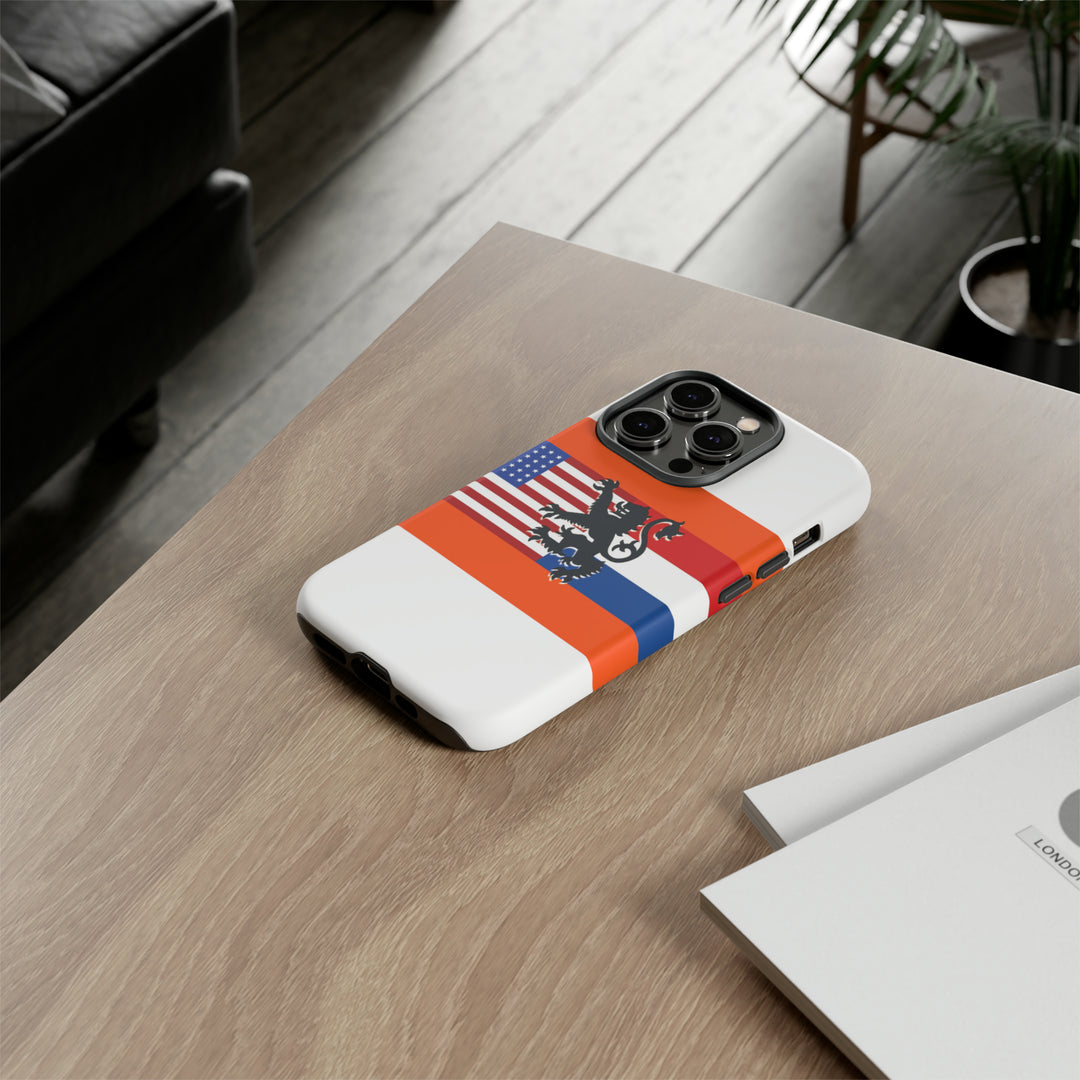 Cute IPhone Case | iPhone 15 Case | iPhone 15 Pro Max Case, Iphone 14 Case, Iphone 14 Pro Max Case IPhone Case for Art Lovers, Dutch US Flag - Studio40ParkLane