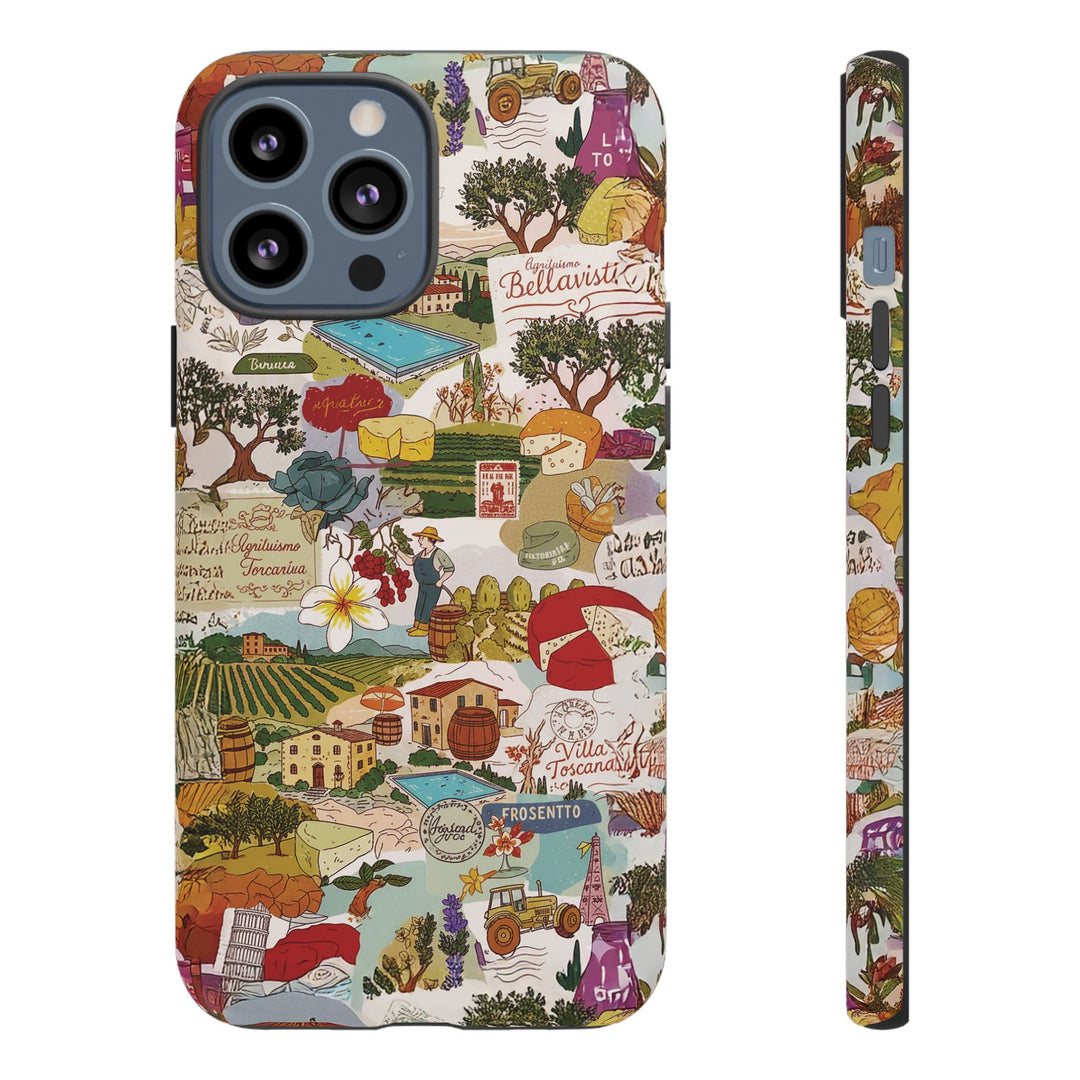 Italy Tuscany Coquette Collage Tough Premium Phone Case - For iPhone 17 Pro Max iPhone 16 Pro iPhone 15 Iphone 14 Plus 13 Pro 12 11 10 XR - Studio40ParkLane